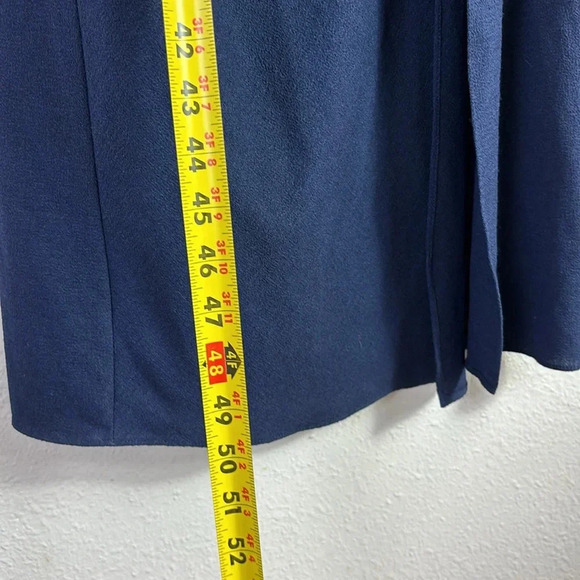 Zara Draped Ruched Front Midi Dress in navy blue size XS - Picture 12 of 13
